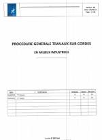 Interventions sur cordes procedure