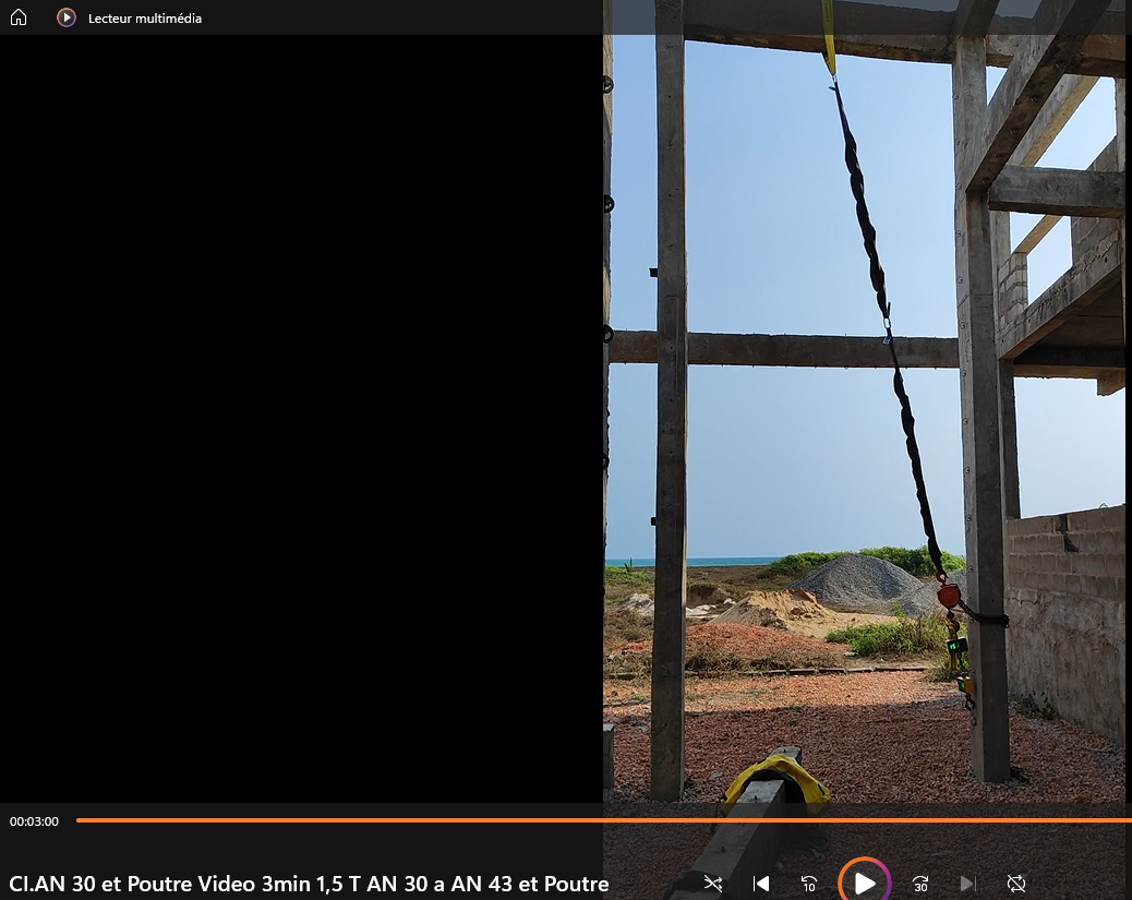 CI.AN 30 a 43 et Poutre Test 3min a 15 T Vue dEnsemble