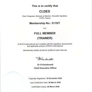 formation cordiste IRATA en France  – CI.DES